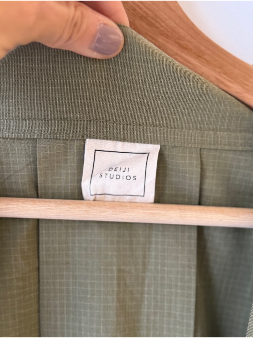 Tie-Waist Olive Kimono Robe by Deiji Studios - Picture 3 of 4